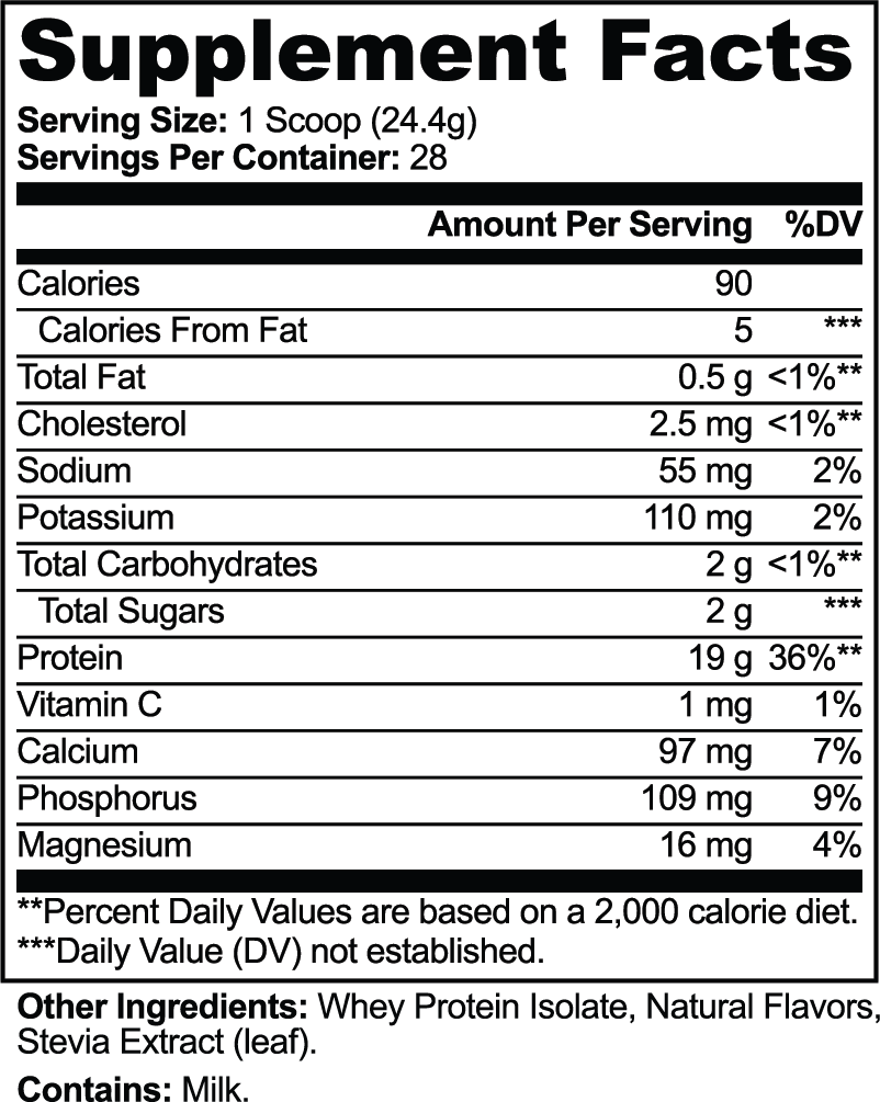 pure whey protein isolate vanilla